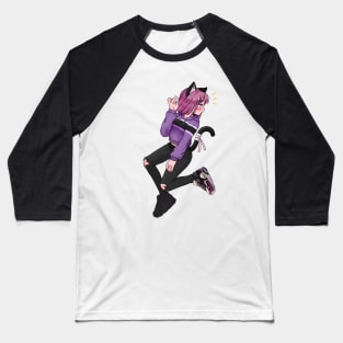 Neko Girl Baseball T-Shirt